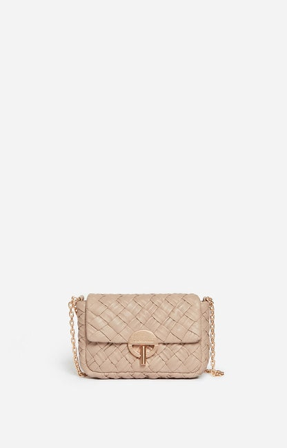 Petit Sac Moon En Cuir Tressé