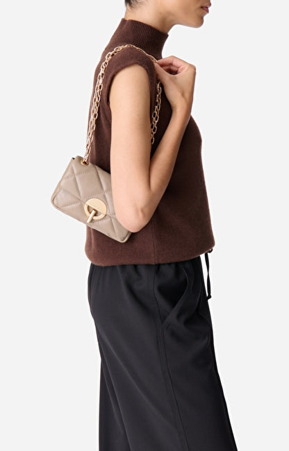 Petit Sac Moon En Cuir Mat